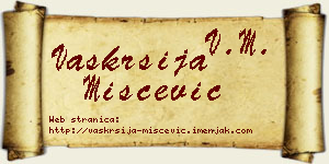 Vaskrsija Miščević vizit kartica